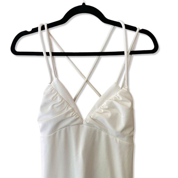 Tanya Taylor White Dasha Strappy Knit Maxi Dress Size L NWT $585 - Picture 11 of 12